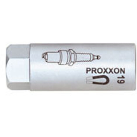 Proxxon - 1/2" Zündkerzen-Steckschlüsseleinsatz mit Magneteinsatz, 19 mm - 23395