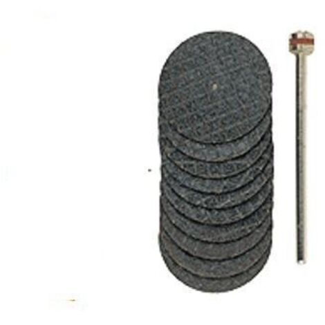 PROXXON 2228808 2228808-SET 10 DISCOS REFORZADOS 22 MM + VÁSTAGO, 0 W, 0 V, METAL