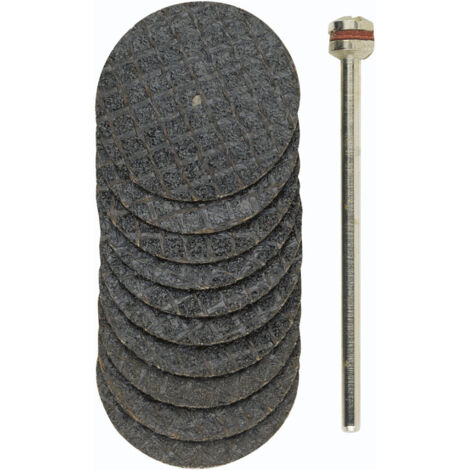 Proxxon 28808 10 x Trennscheiben mit Gewebebindung22 mm + 1 Träger