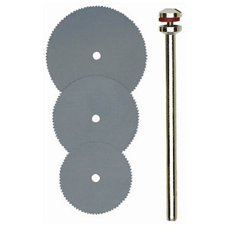 PROXXON 28830 3 DISQUES DE COUPE + TIGE POUR BOIS PLASTIQUE