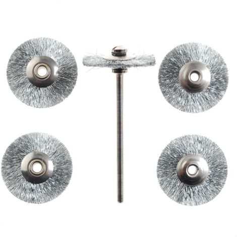 Proxxon 28956 Radbürste Edelstahl, 5 Stück ück + 1 Träger