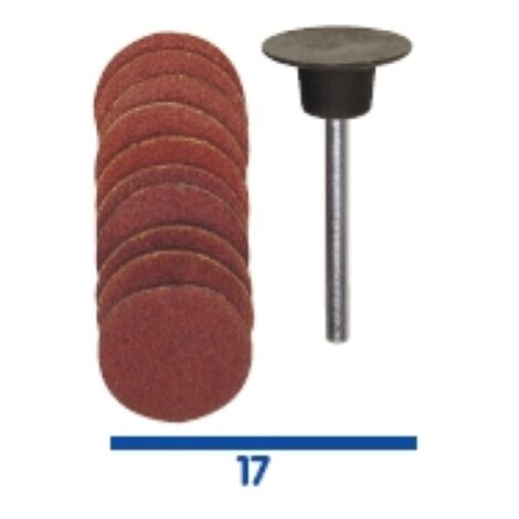 PROXXON 28982 10 DISQUES ABRASIFS POUR PONA AGE + TIGE ALUMINIUM POLONAIS