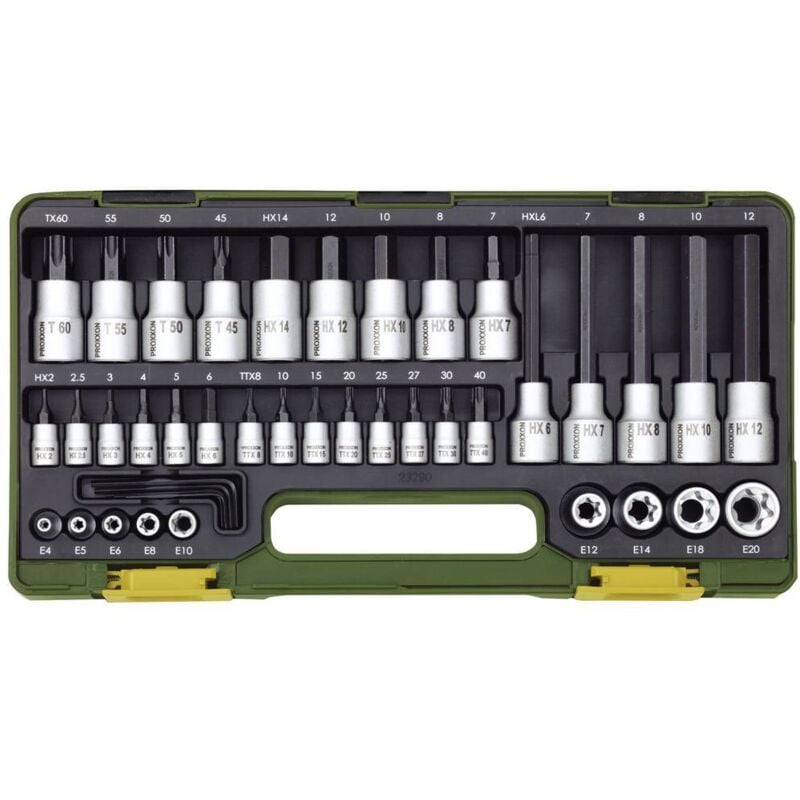 Jeu de douilles-embouts 1/2, 1/4 42 pièces 23290 - Proxxon