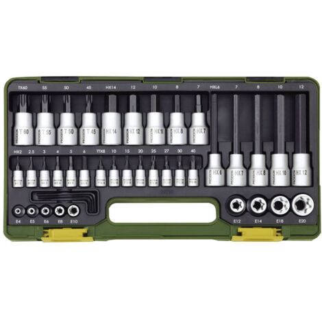 Proxxon – Coffret multi-outils 42 pièces – Douilles 1/2' et 1/4' en acier chrome-vanadium – Couple de serrage jusqu'à 210 Nm – 23290