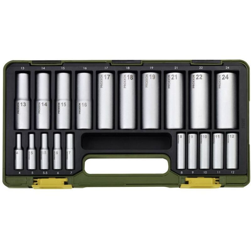 Jeu de clés à douille 1/2 (12.5 mm), 1/4 (6.3 mm) 20 pièces 23292 - Proxxon