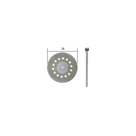 Proxxon - Diamantierte Trennscheibe mit Kühllöchern, Ø 38 mm + 1 Träger - 28846