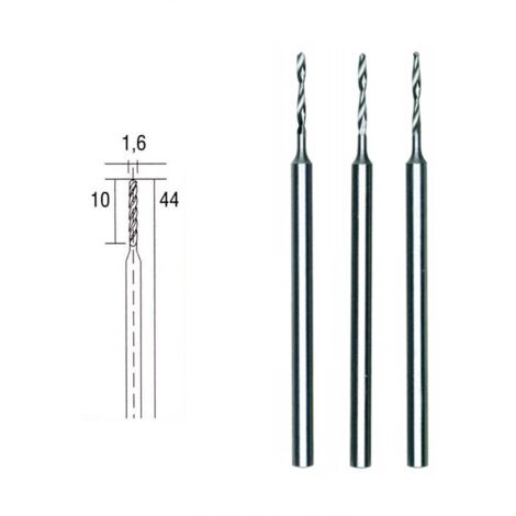 Proxxon – Foret à métaux HSS Ø 1 mm – Lot de 3 forets en acier – Conception un pièce pour concentricité optimale – Longévité accrue