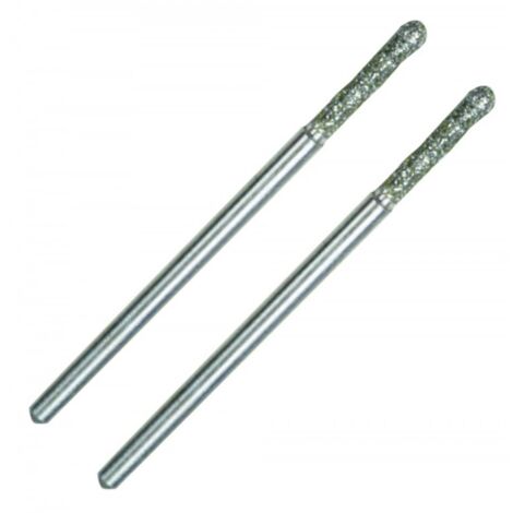 Proxxon – Foret diamanté pour verre 2.2 mm – Tête sphérique pour perçage précis – Lot de 2 – Compatible avec perceuses d'établi