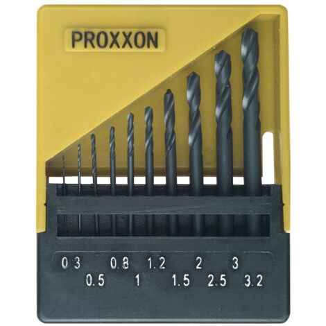 Proxxon - HSS Spiralbohrersatz, DIN 338, 0,3 bis 3,2 mm (10-teilig) - 28874