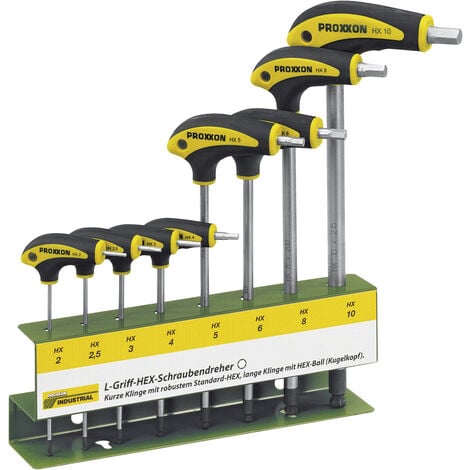 Proxxon Industrial HEX L-handtag Werkstatt Schraubendreher-Set 8teilig Innen-Sechskant