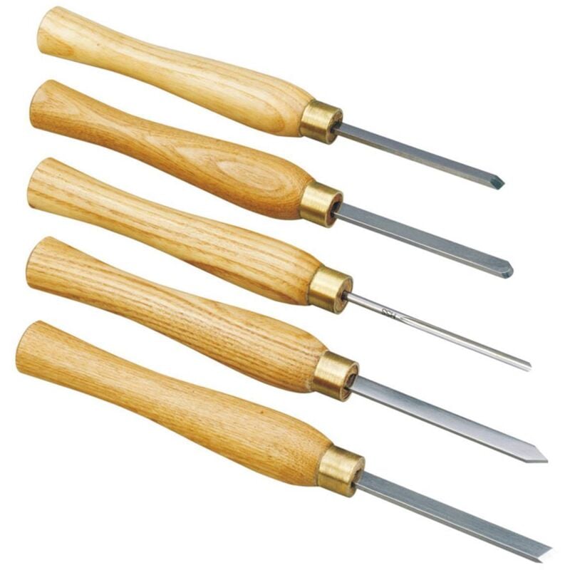 Proxxon - Jeu de 5 outils de tournage en acier hss, en coffret bois