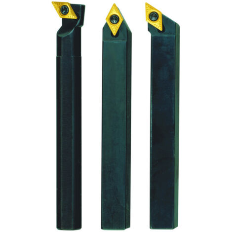 Proxxon Jeu de porte-outils en acier 10 x 10 x 90 avec plaquettes en carbure de tungstène