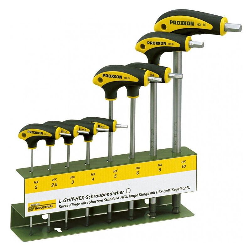 Proxxon: Jeu de tournevis hex à poignée en l