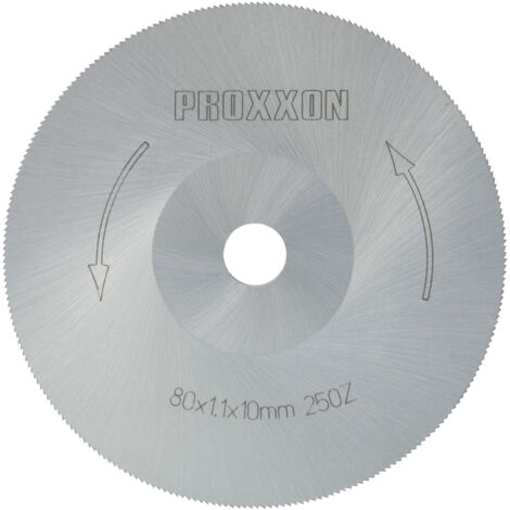 PROXXON Kreissägeblatt aus hochlegiertem Spezialstahl (HSS), Ø 80 x 1,1 x 10 mm (250 Zähne) - 28730