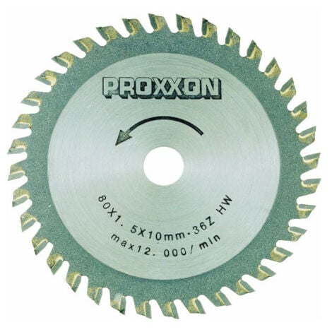 Proxxon - Kreissägeblatt, HM-bestückt, Ø 80 x 1,6 x 10 mm, 36 Zähne - 28732