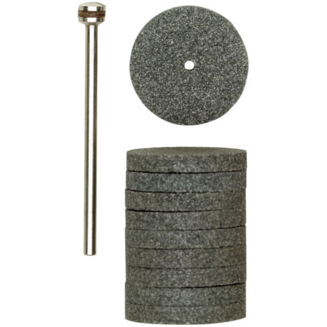 Proxxon Meules au carbure de silicium, 22 mm, 10 pièces avec support 10 pièces