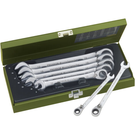 Proxxon Industrial 23124 MicroSpeeder Ring-Maulschlüssel-Satz 7teilig Schlüsselweite (Metrisch) 8 -