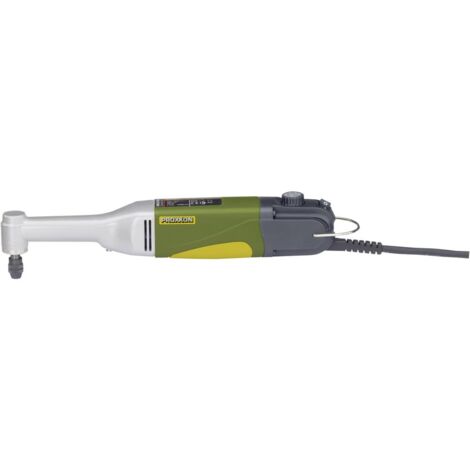 Proxxon – Perceuse angulaire LWB/E 100W – Vitesse variable 3000-15000 tr/min – Long col mince pour espaces étroits – 6 pinces de serrage incluses