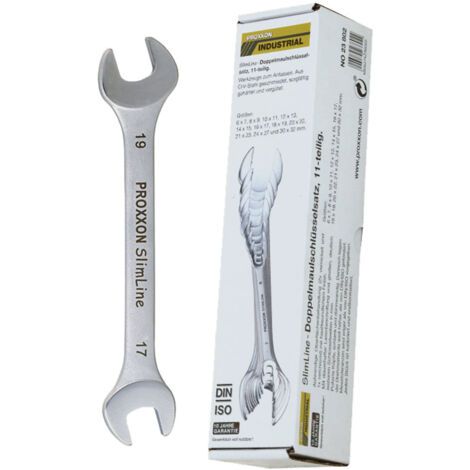 Proxxon - SlimLine Doppel-Maulschlüsselsatz von 6 x 7 bis 30 x 32 mm (11-teilig) - 23802