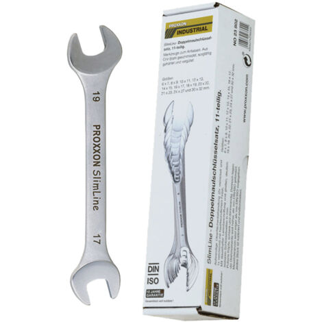 Proxxon - SlimLine Doppel-Maulschlüsselsatz von 6 x 7 bis 30 x 32 mm (11-teilig) - 23802