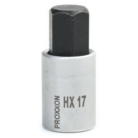 Proxxon Steckschlüsseleinsatz HEX17 (1/2, Länge 55mm, Ratschenschlüssel-Einsatz)