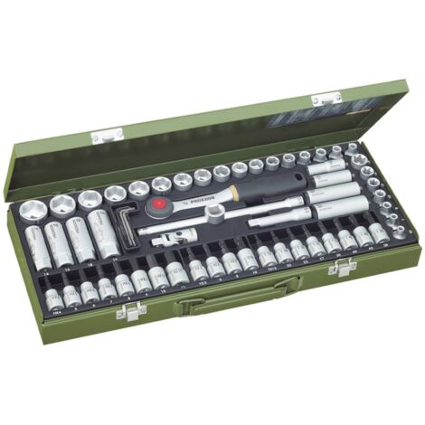 Proxxon Super-Kompaktsatz mit 3/8''-Ratsche, 65-teilig