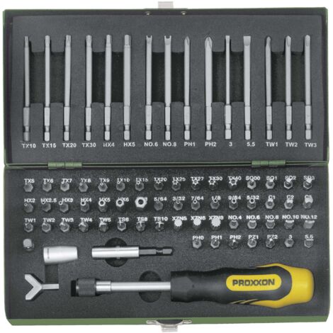 Proxxon Super-Sicherheits- und Spezialbitsatz, 1/4", 75-tlg.