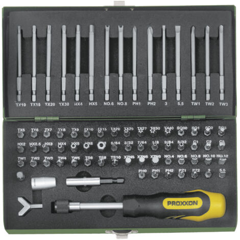 Proxxon Super-Sicherheits- und Spezialbitsatz, 1/4", 75-tlg.