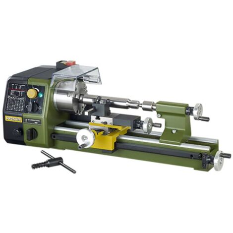 Proxxon – Tour de précision 250 mm – Tension 230 V – Vitesse de rotation 300-3000 tr/min – Pour tournage acier, laiton, aluminium, plastique - A084921