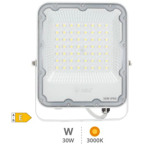 Proyector aluminio LED 30W 3000K IP65 Blanco