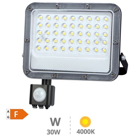 Proyector aluminio LED Belinta con sensor 30W 4000K IP65 Negro