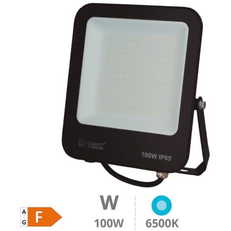 Proyector aluminio LED Santadi 100W 6500K IP65 Negro