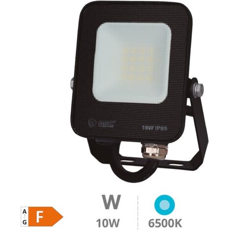 Proyector aluminio LED Santadi 10W 6500K IP65 Negro