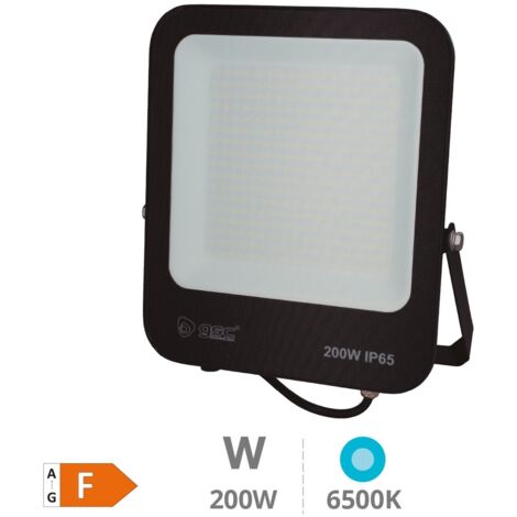 Proyector aluminio LED Santadi 200W 6500K IP65 Negro