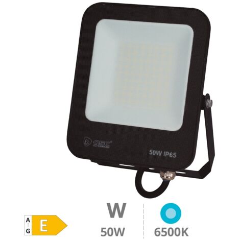 Proyector aluminio LED Santadi 50W 6500K IP65 Negro