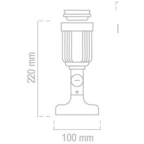 Proyector base jardín IP44 matel simple E27