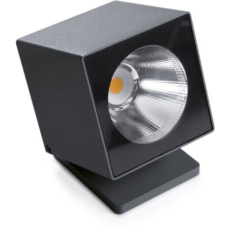 Proyector base/piqueta DADO IP66 LED COB 12W 1700lm(1270lm) CRI80 3000K 10º Antracita