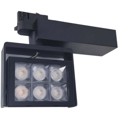 Proyector Carril Led 4 Vías 30w 3000k 3800 lúmenes