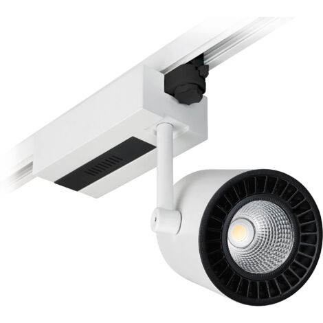 Proyector carril tilt PROTEUS LED COB 38W 3561lm CRI95 3250K 40º Blanco