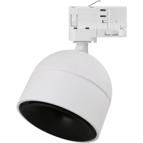 Proyector carril tilt UKU2 Corte de fase L,C LED COB 7W 881lm(695lm)/913lm(673lm)/954lm(712lm) CRI90 2700K/3000K/4000K 20º Blanco Negro