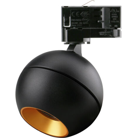 Proyector carril tilt UKU2 Corte de fase L,C LED COB 7W 881lm(751lm)/913lm(746lm)/954lm(795lm) CRI90 2700K/3000K/4000K 48º Negro Oro