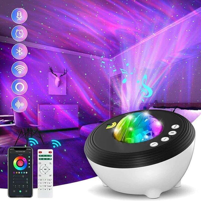 Proyector de cielo estrellado, lámpara Galaxy Planet con 38 modos, luz nocturna estrellada, decoración de habitación, Bluetooth/altavoz/control