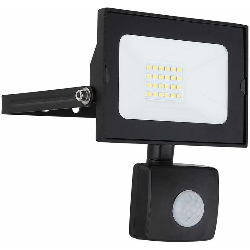 

Proyector de construcción de pared exterior LED, iluminación de jardín giratoria, detector de movimiento, lámpara ALU Globo 34248BS