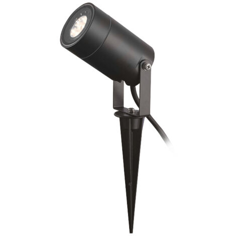 Proyector de estaca negro para jardín LYS 12V - GU5.3