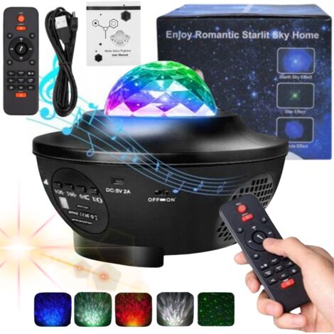 Proyector de estrellas LED con luz nocturna y altavoz