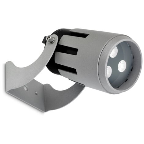 PROYECTOR IP65 POWELL Ø90MM LED 9.2 BLANCO CÁLIDO - 3000K ON-OFF GRIS 607LM