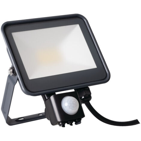 Proyector LED 20W - Detector de movimiento - 2300lm - IP44 - Negro - Kanlux