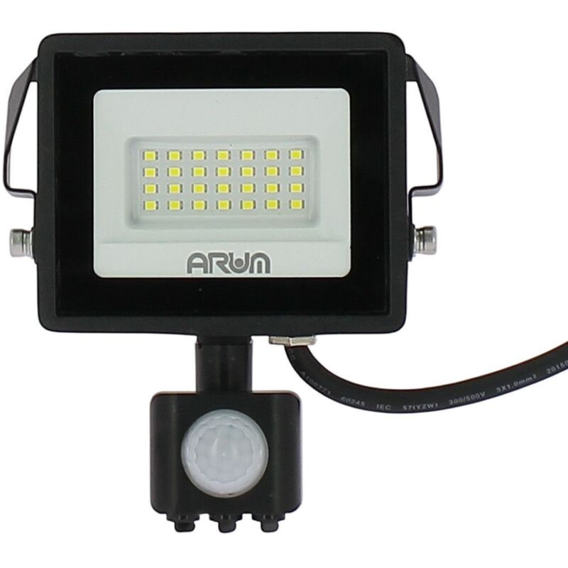 

Proyector LED 20W negro IP44 detector de movimiento | Temperatura de color: Blanco frio 6000K