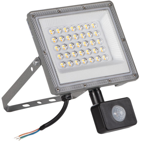 Proyector LED 30W - detector PIR - CTC 3 temperaturas - IP44 - Grey