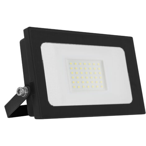Proyector led aluminio negro matel 12/24v 30w